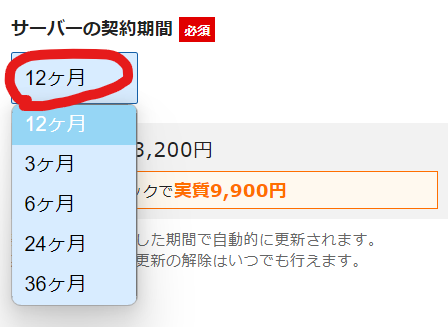 エックスサーバー 登録手順⑥